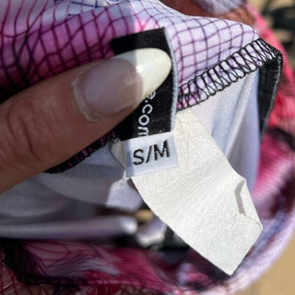 Colorful Unique Printed Leggings - Pink Multi - Size S/M - Picture 6 of 8